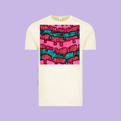 Valentines Day Leopard And Turquoise Gemstone Seamless Pattern Vintage Tee Designed By Bundleandbundleshop