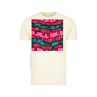 Vintage Arctic valentines day leopard and turquoise gemstone seamless pattern Vintage Tee - BundleAndBundleShop