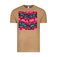 Vintage Camel valentines day leopard and turquoise gemstone seamless pattern Vintage Tee - BundleAndBundleShop