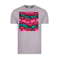 Vintage Zinc valentines day leopard and turquoise gemstone seamless pattern Vintage Tee - BundleAndBundleShop