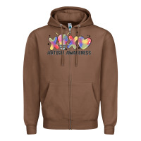 Chestnut autism awareness Zipper Hoodie - MaliasSmallBusiness