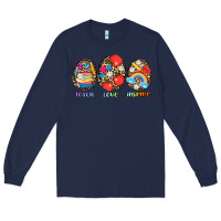 Navy teach love inspire Long Sleeve Tee - AdoDesignShop