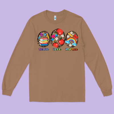 Teach Love Inspire Long Sleeve Tee Designed By Adodesignshop