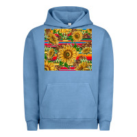 Pigment Pebble Blue mexican sunflowers Urban Hoodie - TumblerDesignByShophia