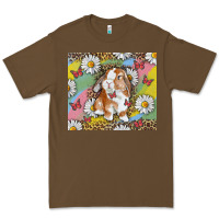 Cacao Watercolor Easter Bunny With Daisy Premium Tee - RanaPortraitStore