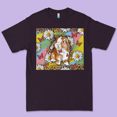 Premium Tee Watercolor Easter Bunny With Daisy