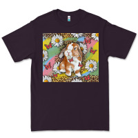 Plum Watercolor Easter Bunny With Daisy Premium Tee - RanaPortraitStore