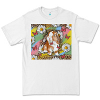 White Watercolor Easter Bunny With Daisy Premium Tee - RanaPortraitStore