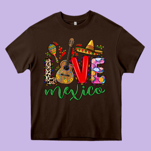 Love Mexico Heavy Core Tee Designed By Ranaportraitstore
