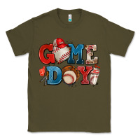 Army Green game day baseball Classic Tee - AdoDesignShop