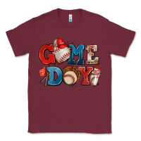 Burgundy game day baseball Classic Tee - AdoDesignShop