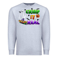 Heather Grey creep it real Premium Sweatshirt - BundleAndBundleShop