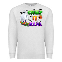 Oatmeal Heather creep it real Premium Sweatshirt - BundleAndBundleShop