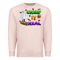 Pale Pink creep it real Premium Sweatshirt - BundleAndBundleShop
