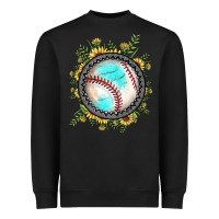 Black baseball gemstone sunflower Heavyweight Sweatshirt - JahusDesignShop