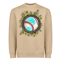Baseball Gemstone Sunflower Heavyweight Sweatshirt | Teevron