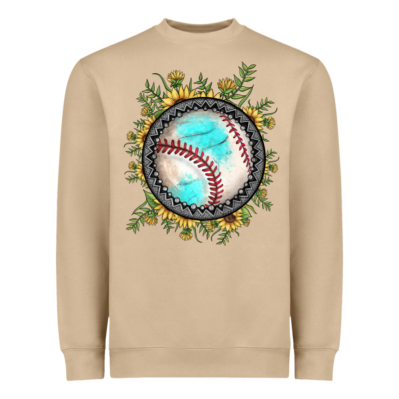 Baseball Gemstone Sunflower Heavyweight Sweatshirt by JahusDesignShop | Teevron