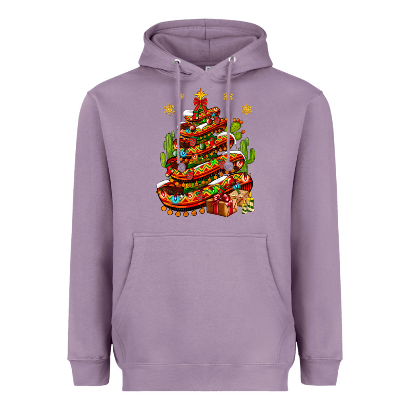 Christmas Feliz Navidad Sombrero Tree Heavyweight Hoodie by BundleAndBundleShop | Teevron