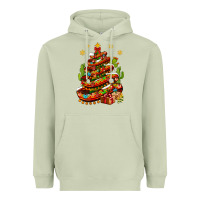 Matcha Christmas Feliz Navidad Sombrero Tree Heavyweight Hoodie - BundleAndBundleShop