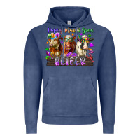 Vintage Denim happy mardi gras heifer Vintage Hoodie - RacoonDesign