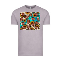 Vintage Zinc football turquoise sunflower Vintage Tee - JahusDesignShop