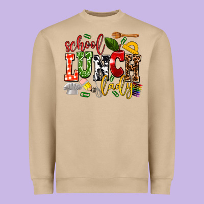 School Lunch Lady Heavyweight Sweatshirt Designed By Adodesignshop