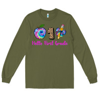 Army Green hello first grade tie dye 3200x2400 Long Sleeve Tee - AdoDesignShop