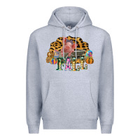 Heather Grey Fall Scene Pumpkin Watercolor Pig Wagon Serape Cheetah Premium Hoodie - Bettercallsaul