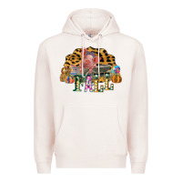 Pale Pink Fall Scene Pumpkin Watercolor Pig Wagon Serape Cheetah Premium Hoodie - Bettercallsaul