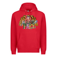 Red Fall Scene Pumpkin Watercolor Pig Wagon Serape Cheetah Premium Hoodie - Bettercallsaul