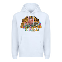 Fall Scene Pumpkin Watercolor Pig Wagon Serape Cheetah Premium Hoodie | Teevron