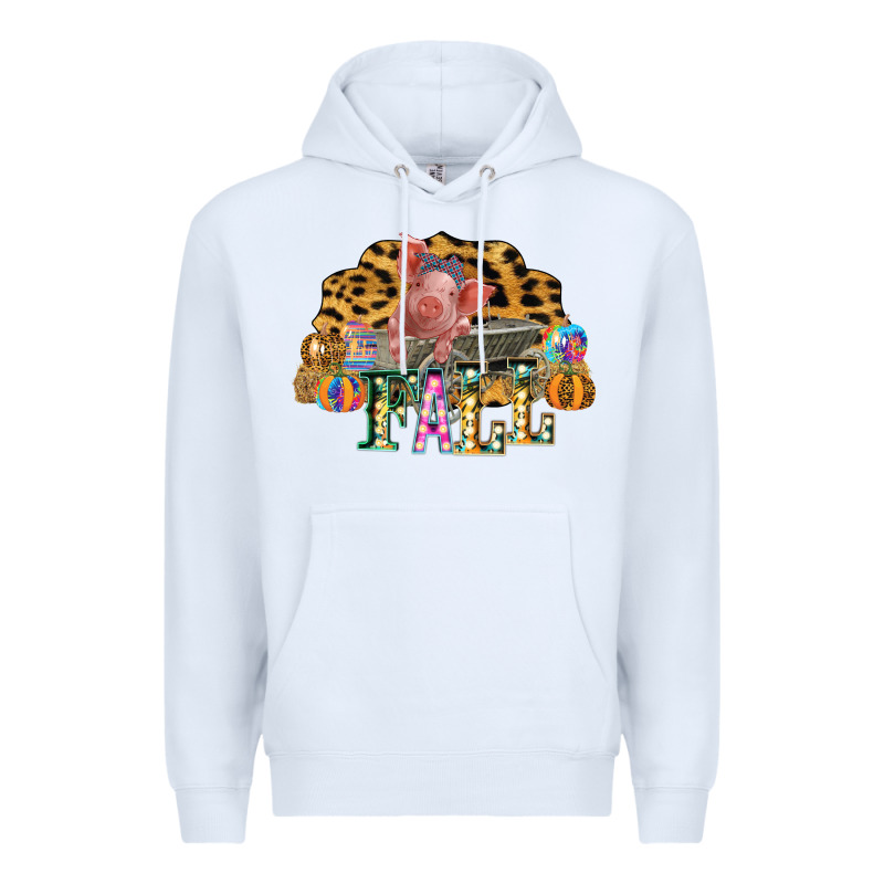 Fall Scene Pumpkin Watercolor Pig Wagon Serape Cheetah Premium Hoodie by Bettercallsaul | Teevron