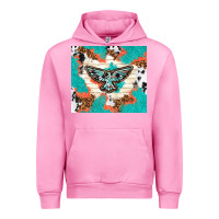 Fuchsia Pink freebird with leopard and cowhide pattern Urban Hoodie - TumblerDesignByShophia
