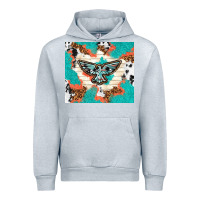 Heather Grey freebird with leopard and cowhide pattern Urban Hoodie - TumblerDesignByShophia
