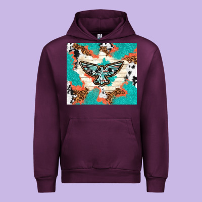 Freebird With Leopard And Cowhide Pattern Urban Hoodie Designed By Tumblerdesignbyshophia