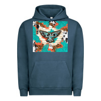 Pigment Midnight Navy freebird with leopard and cowhide pattern Urban Hoodie - TumblerDesignByShophia