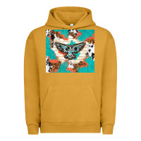 Pigment Peanut Butter freebird with leopard and cowhide pattern Urban Hoodie - TumblerDesignByShophia