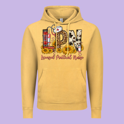 Lpn Licensed Practical Nurse Vintage Hoodie Designed By Fadigitalartstudio