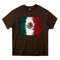 Chocolate Brown Mexican Flag Heavy Core Tee - RanaPortraitStore