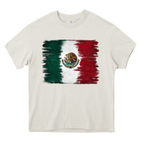 Cream Mexican Flag Heavy Core Tee - RanaPortraitStore