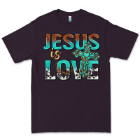 Plum jesus is love Premium Tee - texasbilliewilder