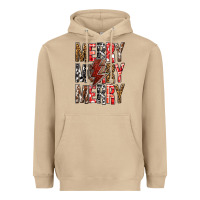 Mushroom Merry Merry Merry Christmas Lightning Bolt Heavyweight Hoodie - BundleAndBundleShop