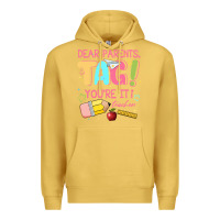 Antique Gold dear parents tag youre it teacher Premium Hoodie - JahusDesignShop