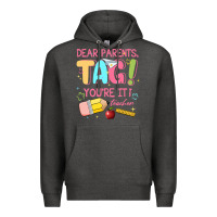 Charcoal Heather dear parents tag youre it teacher Premium Hoodie - JahusDesignShop
