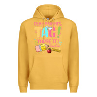 Mustard dear parents tag youre it teacher Premium Hoodie - JahusDesignShop