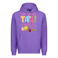 Purple dear parents tag youre it teacher Premium Hoodie - JahusDesignShop