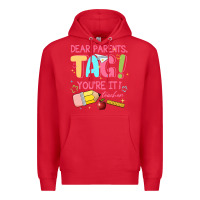 Red dear parents tag youre it teacher Premium Hoodie - JahusDesignShop