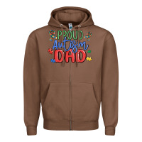 Chestnut proud autism dad Zipper Hoodie - MaliasSmallBusiness