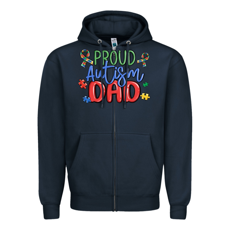 Proud Autism Dad Zipper Hoodie by MaliasSmallBusiness | Teevron