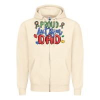 Sandshell proud autism dad Zipper Hoodie - MaliasSmallBusiness